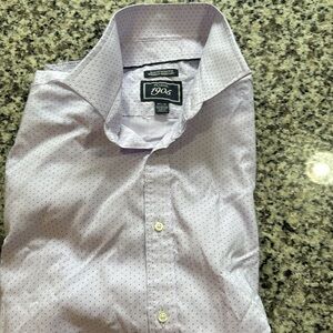 Jos A Banks 1905 Slim Fit Stretch Purple Dress Shirt - Neck Size 16.5